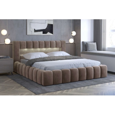 Čalouněná postel LAMICA 140 cm kovový rošt Monolith 09