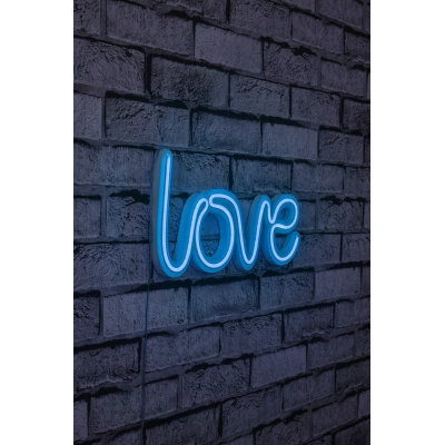 Dekorativní LED osvětlení LOVE modrá