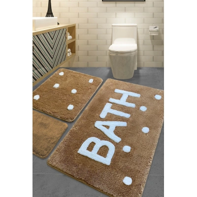 Koupelnová předložka trojdílná BATH perníček