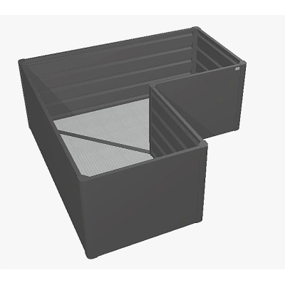 Biohort Zvýšený truhlík na zeleninu L (tmavě šedá metalíza) L (4 krabice)