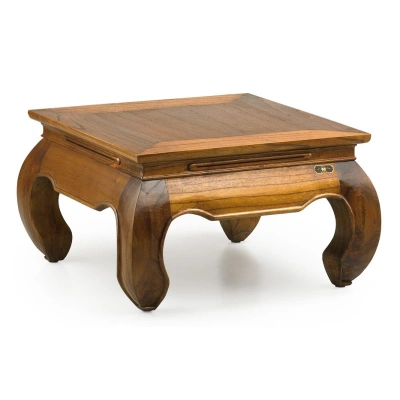 Estila Orientální konferenční stolek Star ze dřeva Mindi čtvereční 60cm