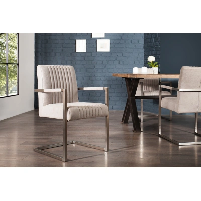 Estila Designová jídelní židle Inspirativní šedá