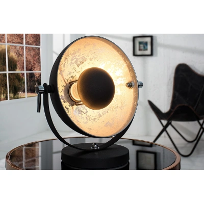 Estila Designová jedinečná stolní lampa Studio 40 cm stříbrná