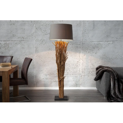 Estila Designová luxusní stojací lampa Euphoria 175cm hnědá