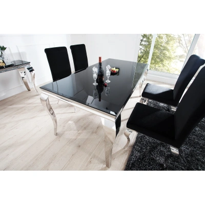 Estila Designový jídelní stůl Modern Barock 180cm černá