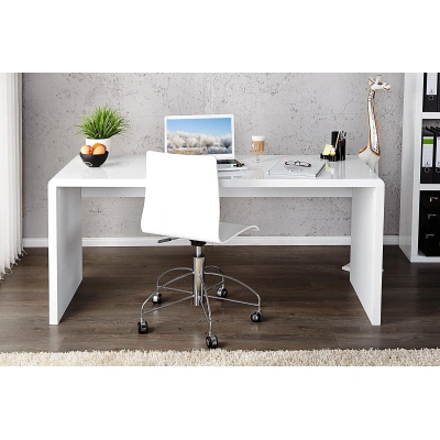 Estila Moderní designový kancelářský psací stůl Trade 120cm bílý