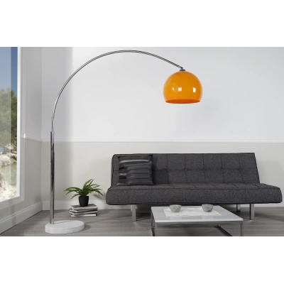 Estila Designová jedinečná stojací lampa Big Bow II oranžová 175 - 205cm