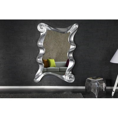 Estila Designové nástěnné zrcadlo Alice stříbrné 160cm
