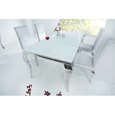 Estila Luxusní jídelní stůl Modern Barock 180 cm bílý