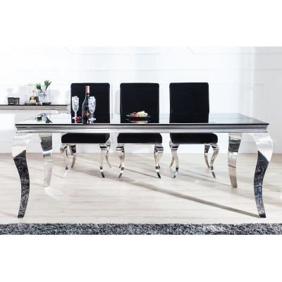 Estila Luxusní jídelní stůl Modern Barock 200cm černý