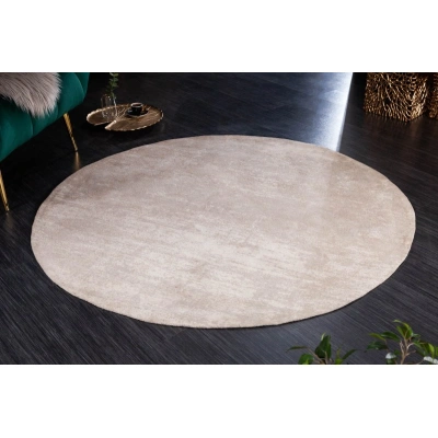 Estila Vintage kruhový koberec Adassil béžové barvy 150cm