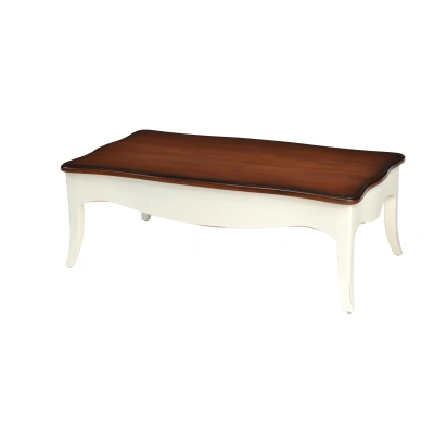 Estila Provence luxusní konferenční stolek Deliciosa bílé barvy s polohovatelnou vrchní deskou 130cm