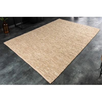 Estila Moderní béžový obdélníkový koberec Rhys s krátkým vlasem a jemným strukturovaným zdobením 230cm