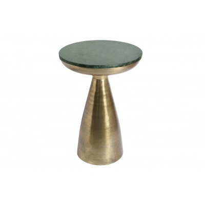 Estila Art-deco příruční stolek Elements kulatý staro-zlatý 57cm
